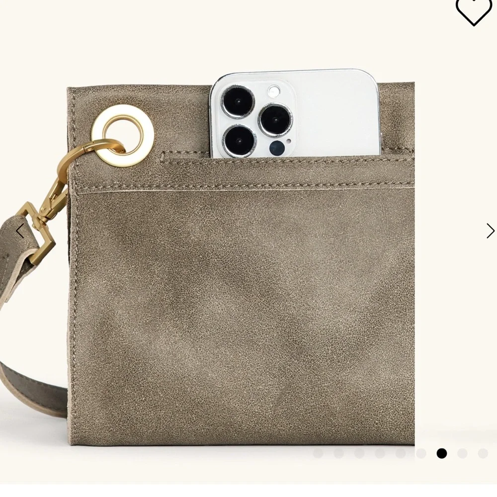 Hammitt Tony Small Pewter/Brushed Gold Red Zip - Picture 2 of 15